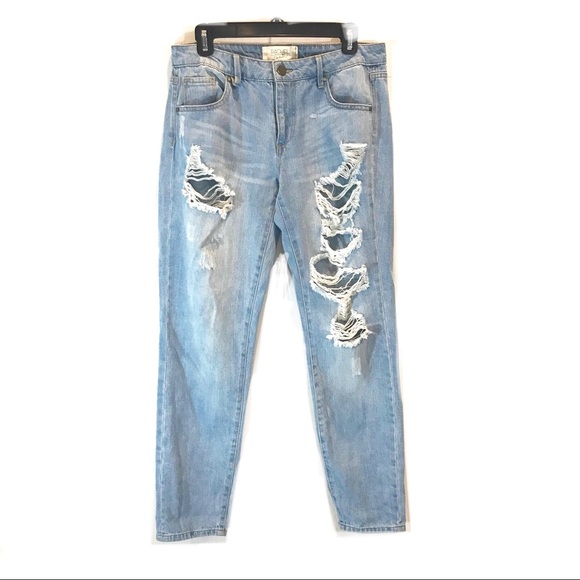 Rachel Roy Denim Boyfriend Distressed 